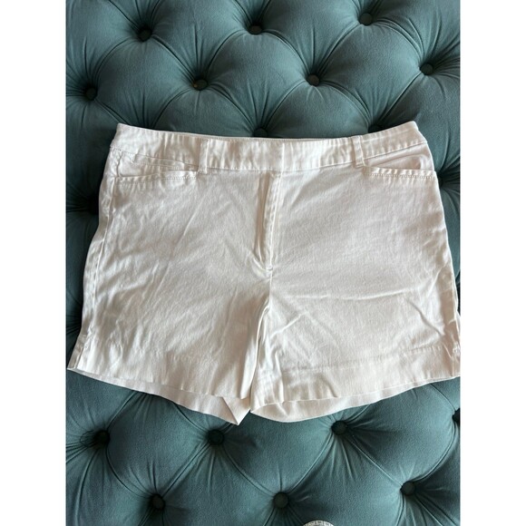 Black House White Market Shorts White Cotton Chino Sz 10 WHBM - Picture 1 of 6